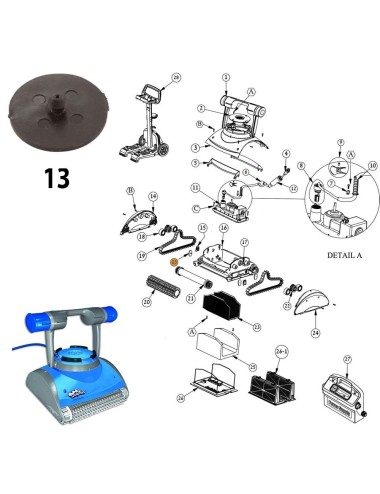 Dolphin Ricambi Accessori Robot Pulitore automatico Master M4