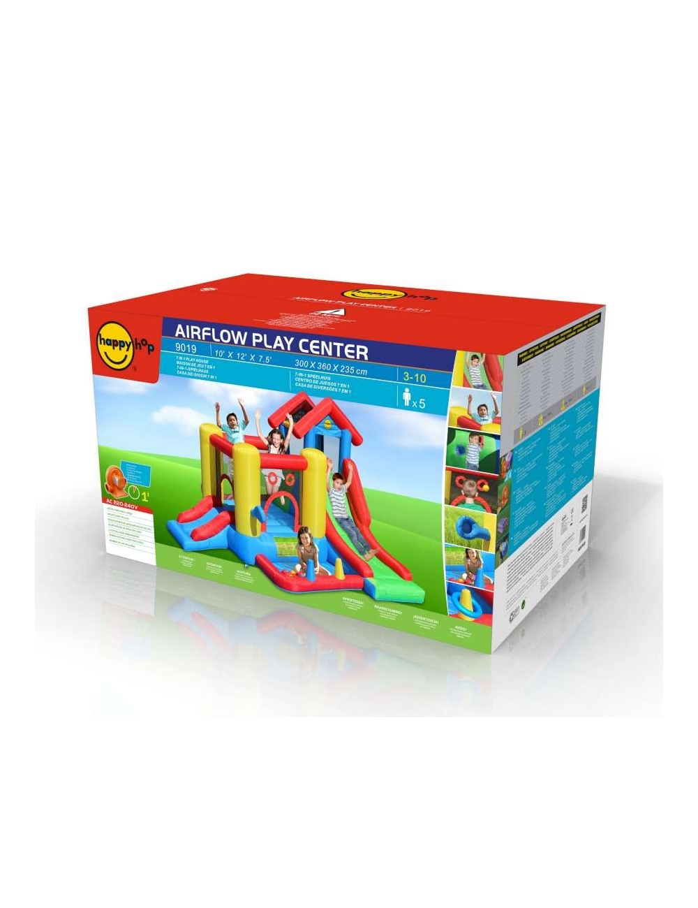 Happy Hop centro giochi 7 IN 1 - Gonfiabile 300 x 360 x 235 cm