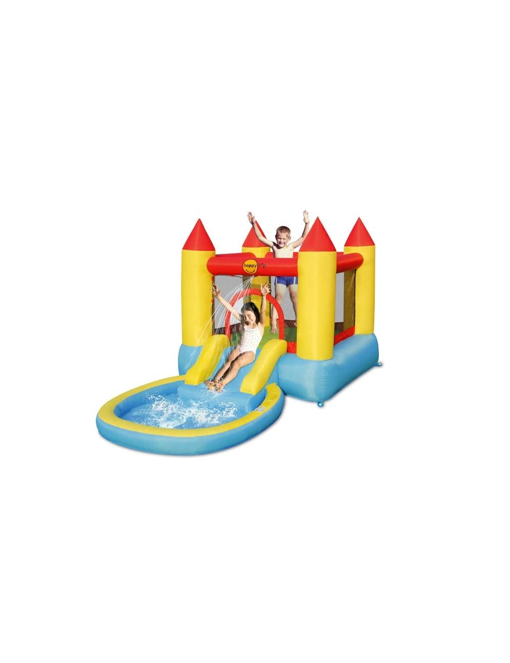 Happy Hop Castello con piscina - Castello Gonfiabile 365 x 200 x 190 cm