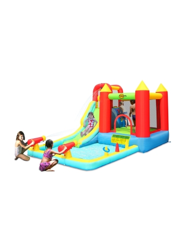 Happy Hop Jump & Splash Double Blaster - gonfiabile acquatico 400 X 300 X 220 cm